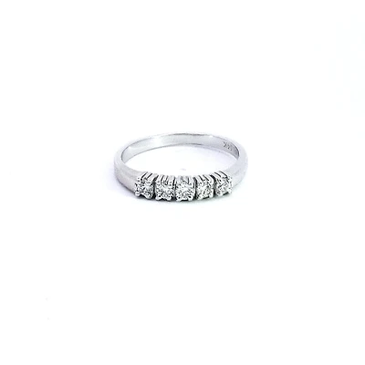 14K White Gold 0.33cttw Diamond Ring, size 6.5