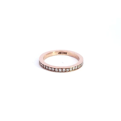 14K Rose Gold 0.40cttw Diamond Eternity Ring, size 6