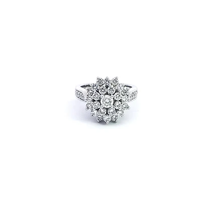 14K White Gold 1.95cttw Diamond Ring, size 6.5