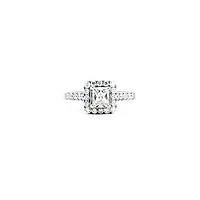 14K White Gold 0.99cttw Princess Cut Diamond Halo Engagement Ring