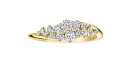 10K Yellow Gold Diamond 0.50cttw Ring, Size 6.5