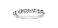 10K White Gold 0.15cttw Illusion Setting Diamond Ring, size 6.5