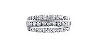 10K White Gold 1.00cttw Illusion Setting Diamond Ring, size 6.5