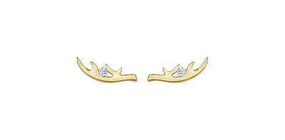 10K Yellow Gold 0.04cttw Canadian Diamond Stud Earrings
