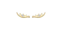 10K Yellow Gold 0.04cttw Canadian Diamond Stud Earrings