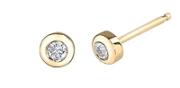 10K Yellow Gold Canadian Diamond Earrings