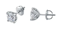 14K White Gold 0.50cttw Round Cut Canadian Diamond Stud Earrings