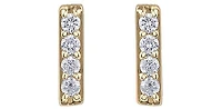10K Yellow Gold Diamond Bar Earrings 0.14cttw