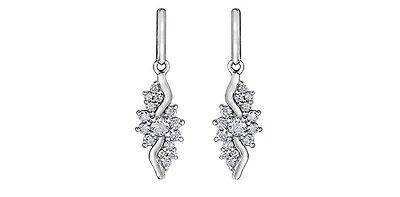 10K White Gold 0.50cttw Diamond Earrings