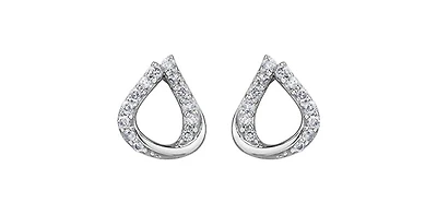 10K White Gold 0.20cttw Diamond Earrings