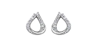 10K White Gold 0.20cttw Diamond Earrings