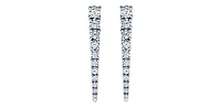 14K White Gold 1.50cttw Canadian Diamond Dangle Earrings