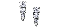 14K White Gold 0.30cttw Canadian Diamond Earrings