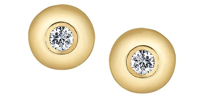 10K Yellow Gold 0.10cttw Diamond Stud Earrings