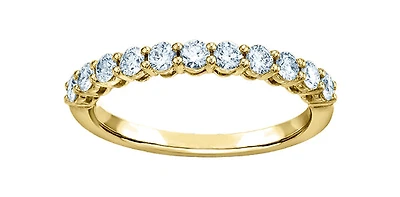 14K Yellow Gold 0.50cttw Lab Grown Diamond Band