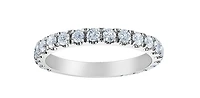 14K White Gold 0.50cttw Lab Grown Diamond Band