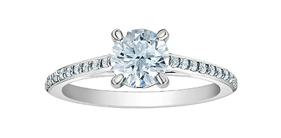 14K Gold 1.23cttw Lab Grown Diamond Engagement Ring - carat / 4.5