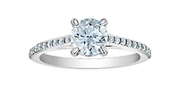 14K Gold 1.23cttw Lab Grown Diamond Engagement Ring - carat / 4.5