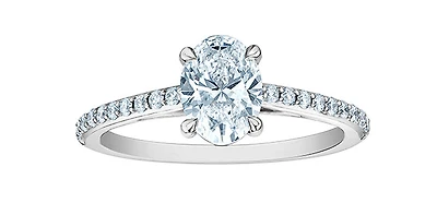 14K Gold 1.20cttw Lab Grown Diamond Engagement Ring, 6.5 - /