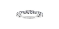 10k White Gold 1.00cttw Diamond Pave Ring, size 6.5