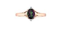10K Rose Gold 1.00cttw Mystic Topaz & 0.02cttw Diamond Ring - 4.5