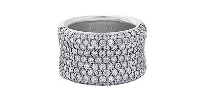 10K White Gold 2.00cttw Diamond Pavé Ring-Size 6.5