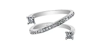 14K White Gold 0.56cttw Canadian Diamond Ring, size 6
