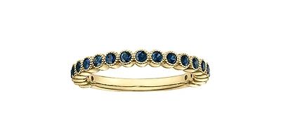10K Yellow Gold Genuine Sapphire Ring - 4.5