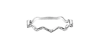 10K White Gold 0.06cttw Diamond Ring, size 6.5