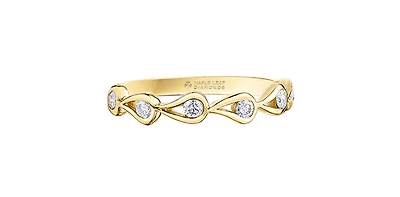 14K Yellow Gold 0.24cttw Canadian Diamond Ring - Size 7