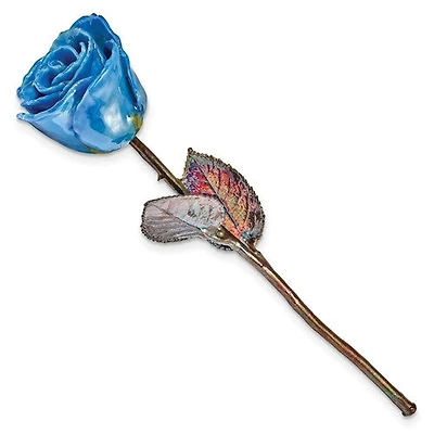 Copper Dipped Lacquered Genuine Navy Blue Rose