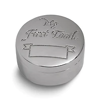 Nickle-Plated Round First Tooth and First Curl Boxes