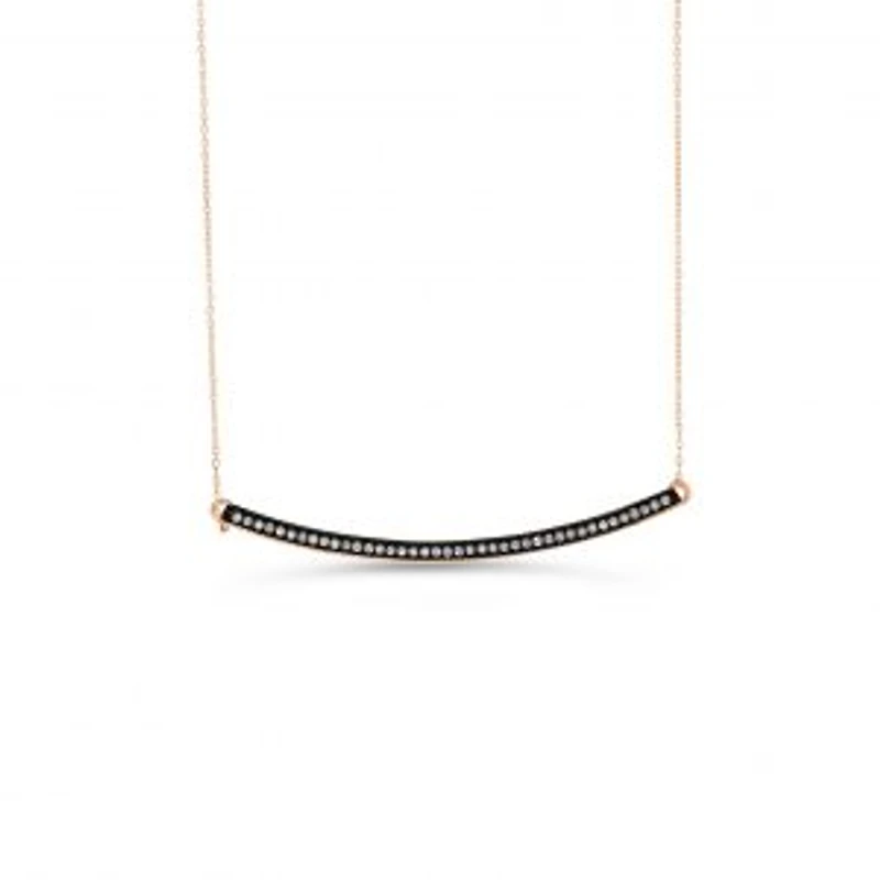 10K Rose Gold 0.08cttw Diamond Pendant, 18"