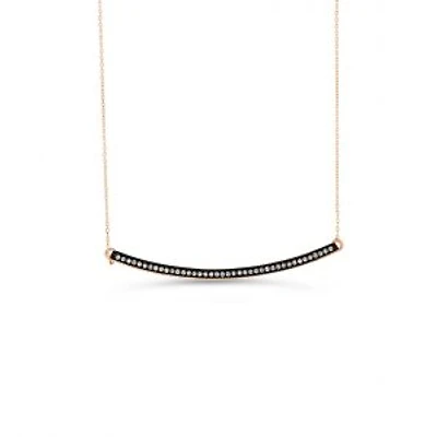 10K Rose Gold 0.08cttw Diamond Pendant, 18"
