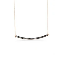 10K Rose Gold 0.08cttw Diamond Pendant, 18"