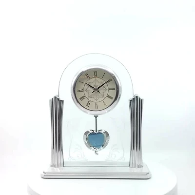 Heart Pendulum Glass Clock