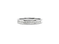 14K White Gold 0.40ctts Princess Cut Diamond Wedding Band