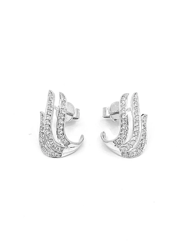 14K White Gold 0.36cttw Diamond Earrings