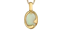 10K Yellow Gold Genuine Opal Pendant