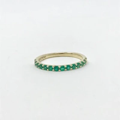 Created Emerald Ring - Gold / 4.5