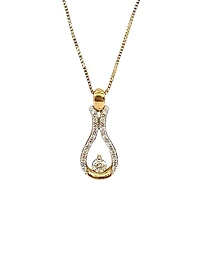 10K Yellow Gold 0.20cttw Canadian Diamond Pendant, 18"
