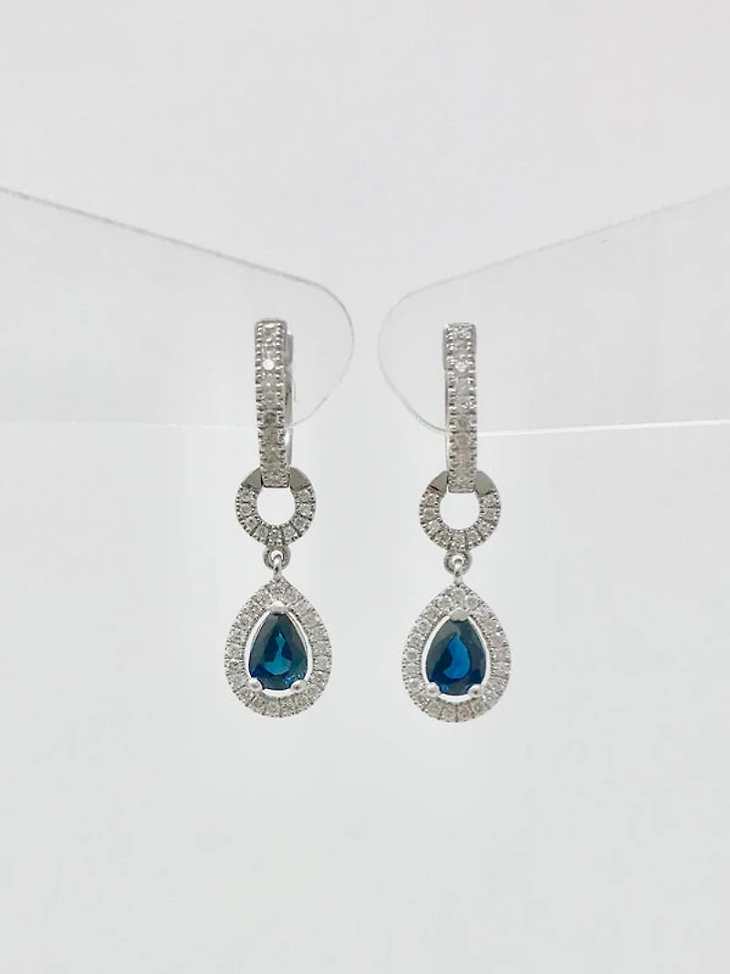 Sapphire and Diamond Earrings