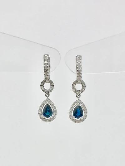 Sapphire and Diamond Earrings