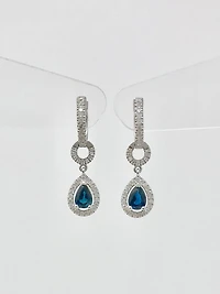 Sapphire and Diamond Earrings