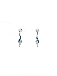 Treated Blue Diamond Earrings