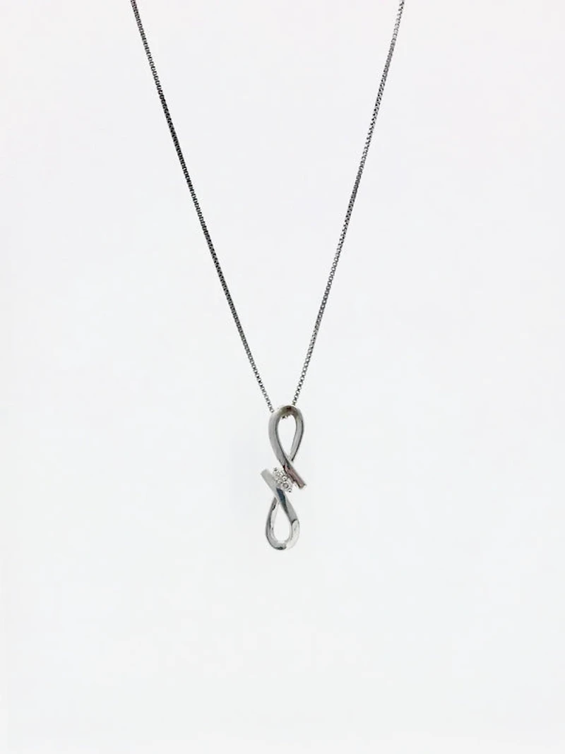 Silver and Diamond Necklace