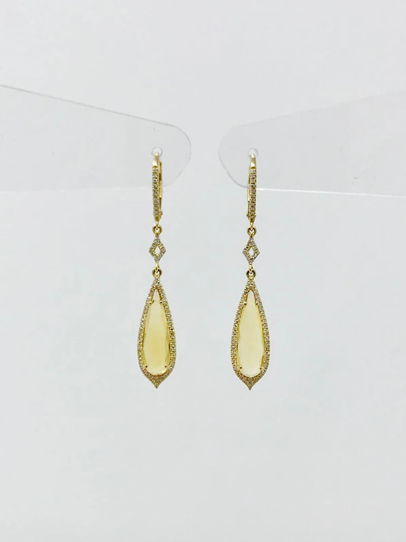 Citrine and Diamond Earrings