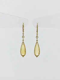 Citrine and Diamond Earrings