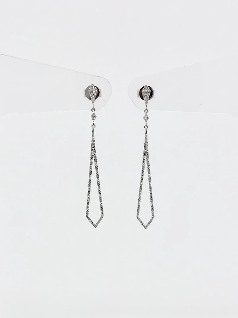 14K Gold 0.44cttw Diamond Dangle / Chandelier Earrings