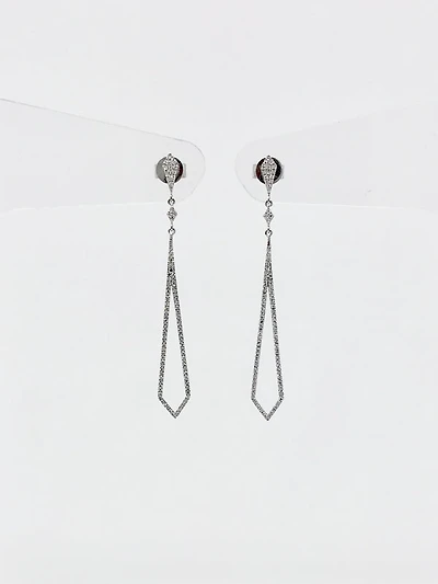 14K Gold 0.44cttw Diamond Dangle / Chandelier Earrings